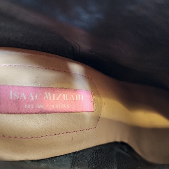 Isaac Mizrahi Black Suede Wedge Women's  Botties   Size 8 - Picture 4 of 8